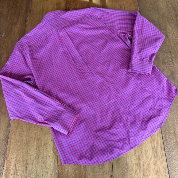 Vineyard Vines Tucker Gingham Classic Fit Button Down Shirt Plaid Red Mens Lrg - Picture 5 of 11